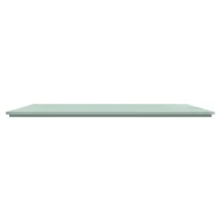 Plaque de finition 2 postes Schneider Electric Ovalis S320704A coloris sauge l.158 x P.10 x H.87 mm