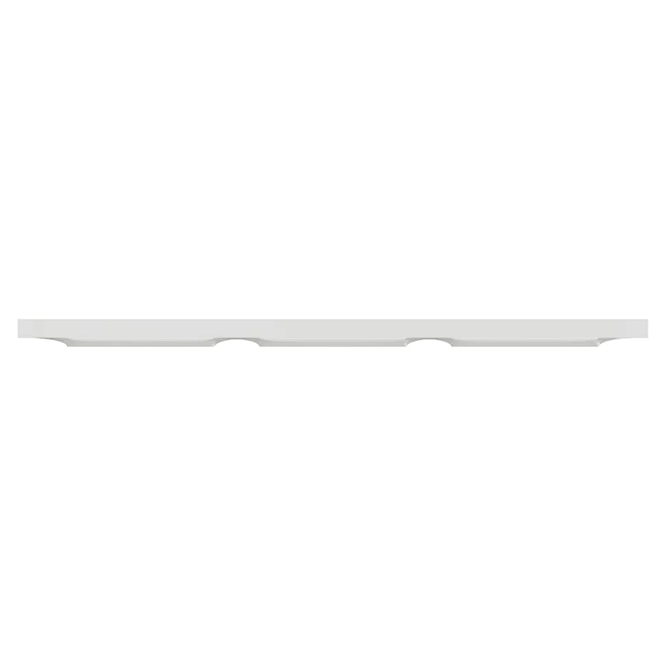 Plaque de finition 3 postes Schneider Electric Odace Styl S520706 coloris blanc l.227 x P.10 x H.85 mm