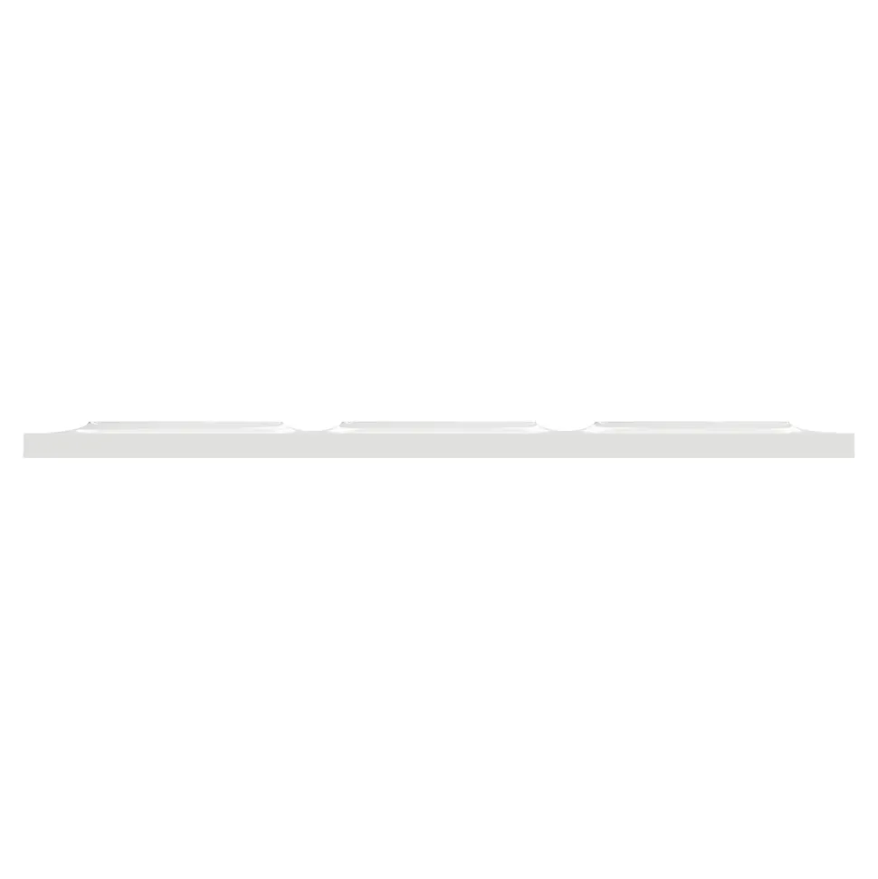Plaque de finition 3 postes Schneider Electric Odace Styl S520706 coloris blanc l.227 x P.10 x H.85 mm