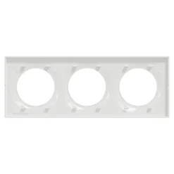 Plaque de finition 3 postes Schneider Electric Odace Styl S520706 coloris blanc l.227 x P.10 x H.85 mm