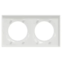 Plaque de finition 2 postes Schneider Electric Odace Styl S520704 coloris blanc l.156 x P.10 x H.85 mm