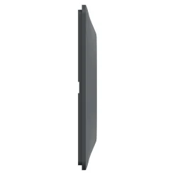 Plaque de finition 3 postes Schneider Electric Ovalis S340706E coloris anthracite avec liseré laiton l.229 x P.10 x H.87 mm