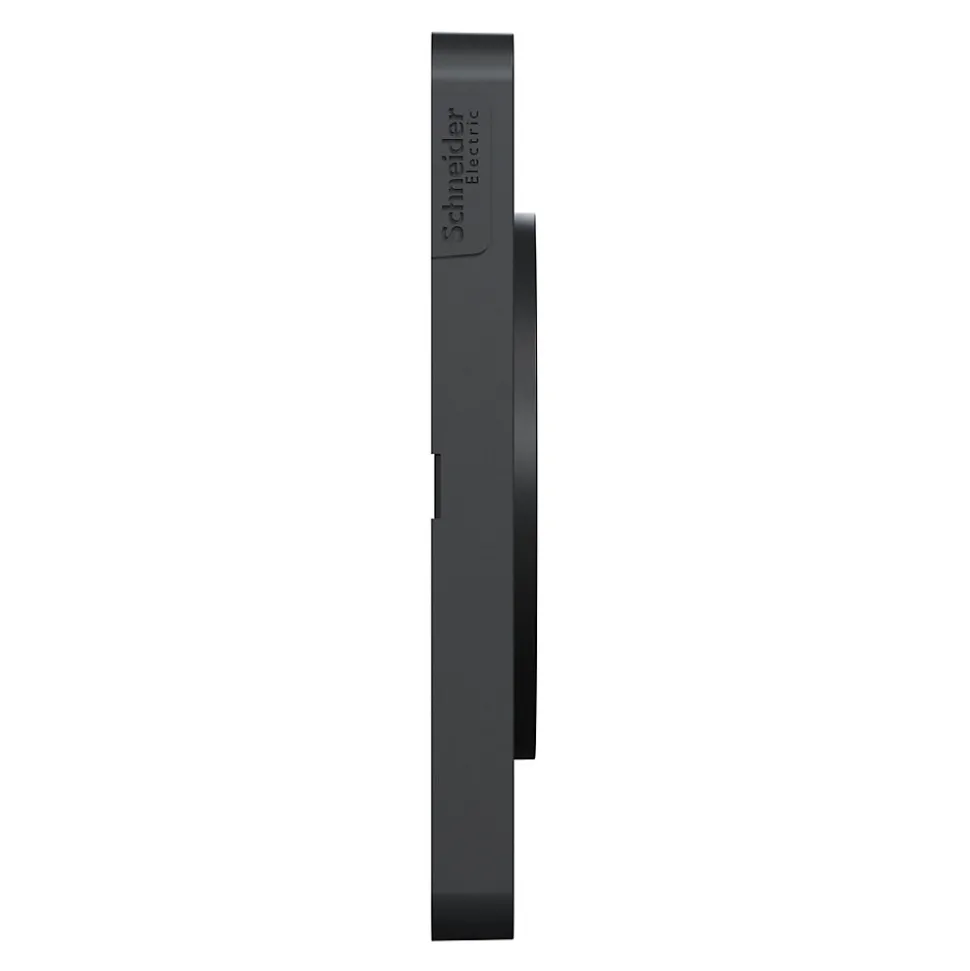 Plaque de finition 2 postes Schneider Electric Odace Touch S540804L coloris bronze avec liseré anthracite l.156 x P.10 x H.85 mm