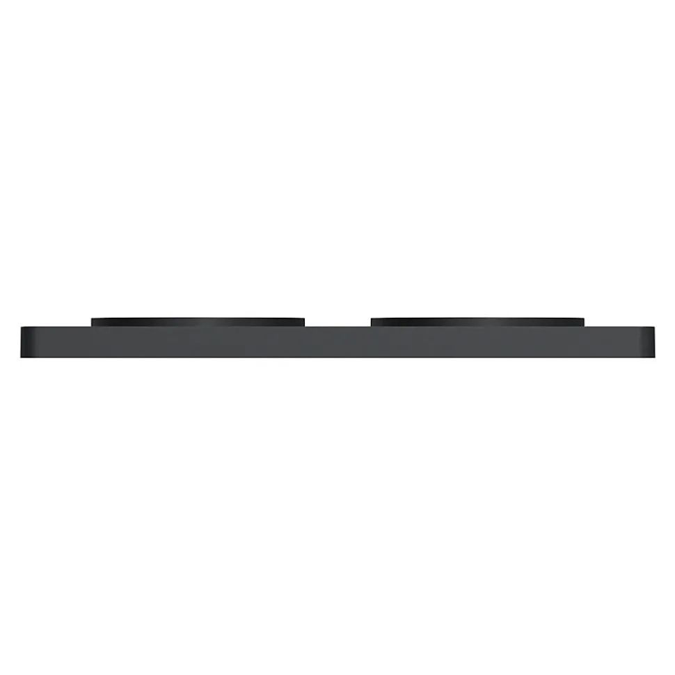 Plaque de finition 2 postes Schneider Electric Odace Touch S540804L coloris bronze avec liseré anthracite l.156 x P.10 x H.85 mm
