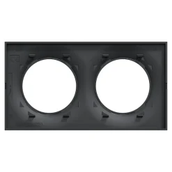Plaque de finition 2 postes Schneider Electric Odace Styl S540704 coloris anthracite l.156 x P.10 x H.85 mm