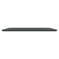 Plaque de finition 2 postes Schneider Electric Ovalis S340704E coloris anthracite avec liseré laiton l.158 x P.10 x H.87 mm