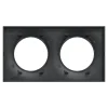 Plaque de finition 2 postes Schneider Electric Odace Styl S54C704 coloris anthracite avec liseré anthracite l.156 x P.10 x H.85 mm