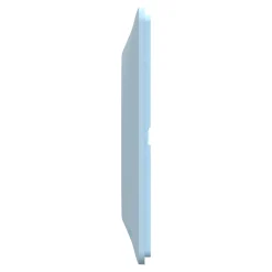 Plaque de finition 2 postes Schneider Electric Ovalis S320704C coloris bleu azurin l.158 x P.10 x H.87 mm