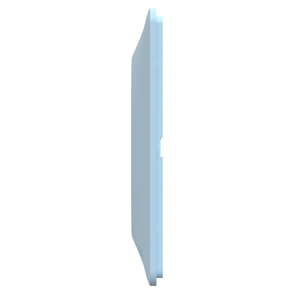 Plaque de finition 2 postes Schneider Electric Ovalis S320704C coloris bleu azurin l.158 x P.10 x H.87 mm