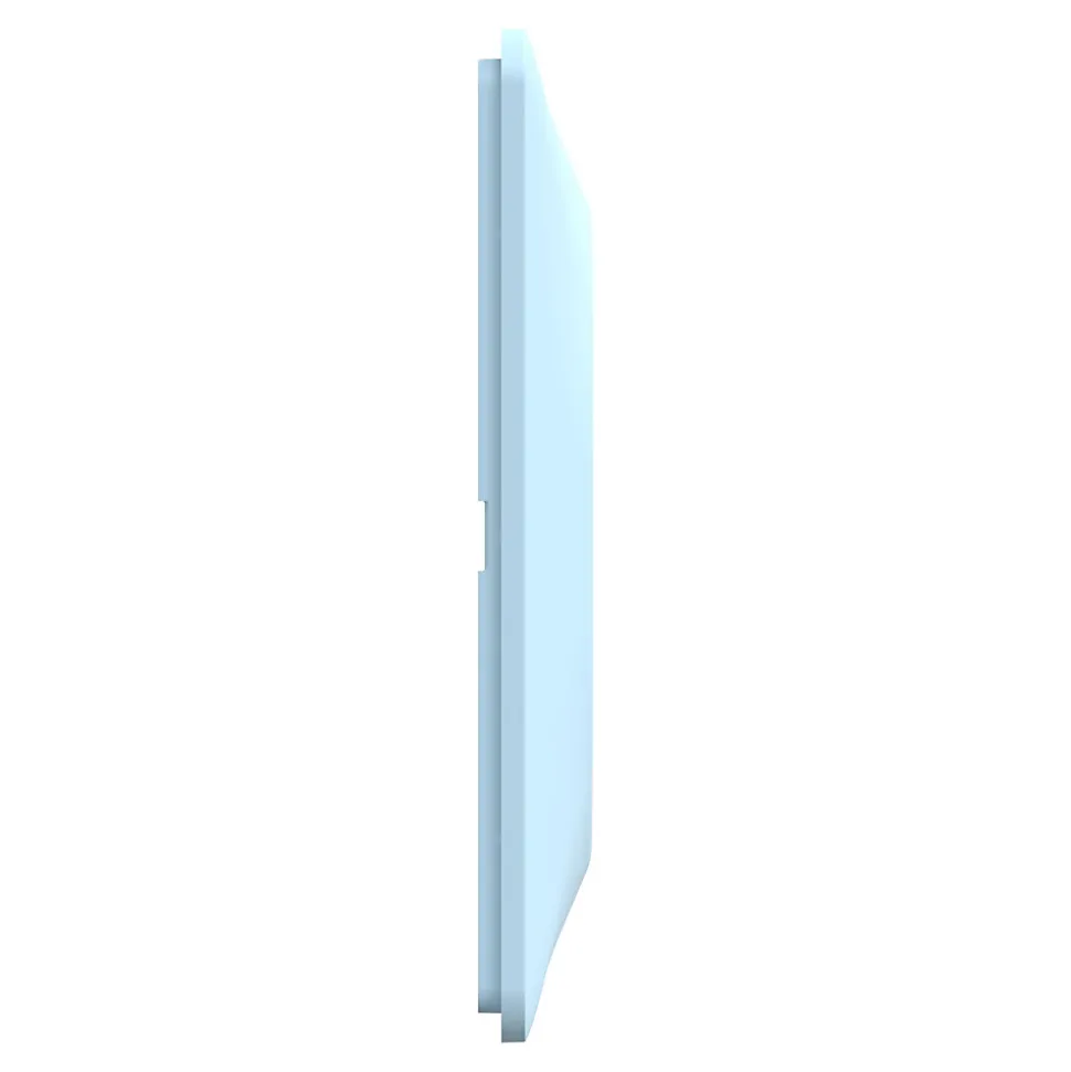 Plaque de finition 2 postes Schneider Electric Ovalis S320704C coloris bleu azurin l.158 x P.10 x H.87 mm
