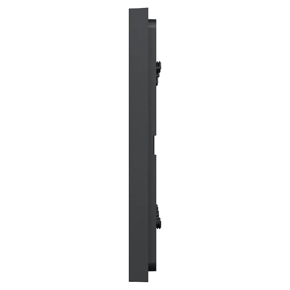Plaque de finition 3 postes Schneider Electric Unica Déco Essentielle NU600654 coloris anthracite l.230,6 x P.10,25 x H.85 mm
