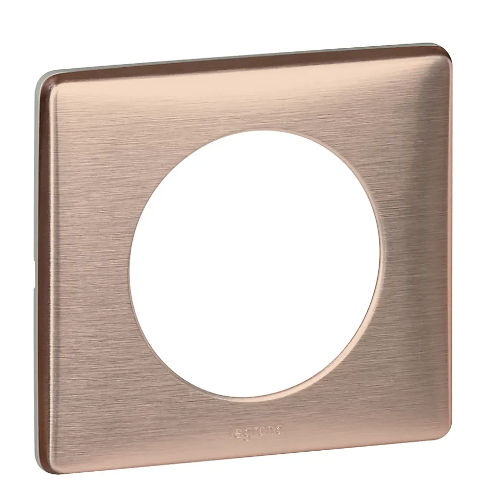 Plaque de finition simple Legrand Céliane Métal Copper