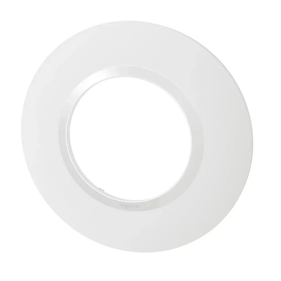 Plaque de finition simple Legrand Dooxie Blanc rond