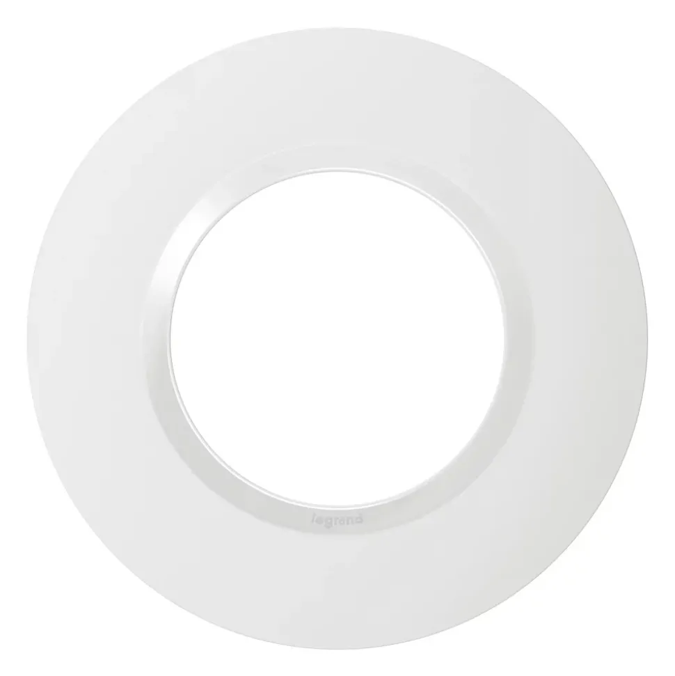Plaque de finition simple Legrand Dooxie Blanc rond