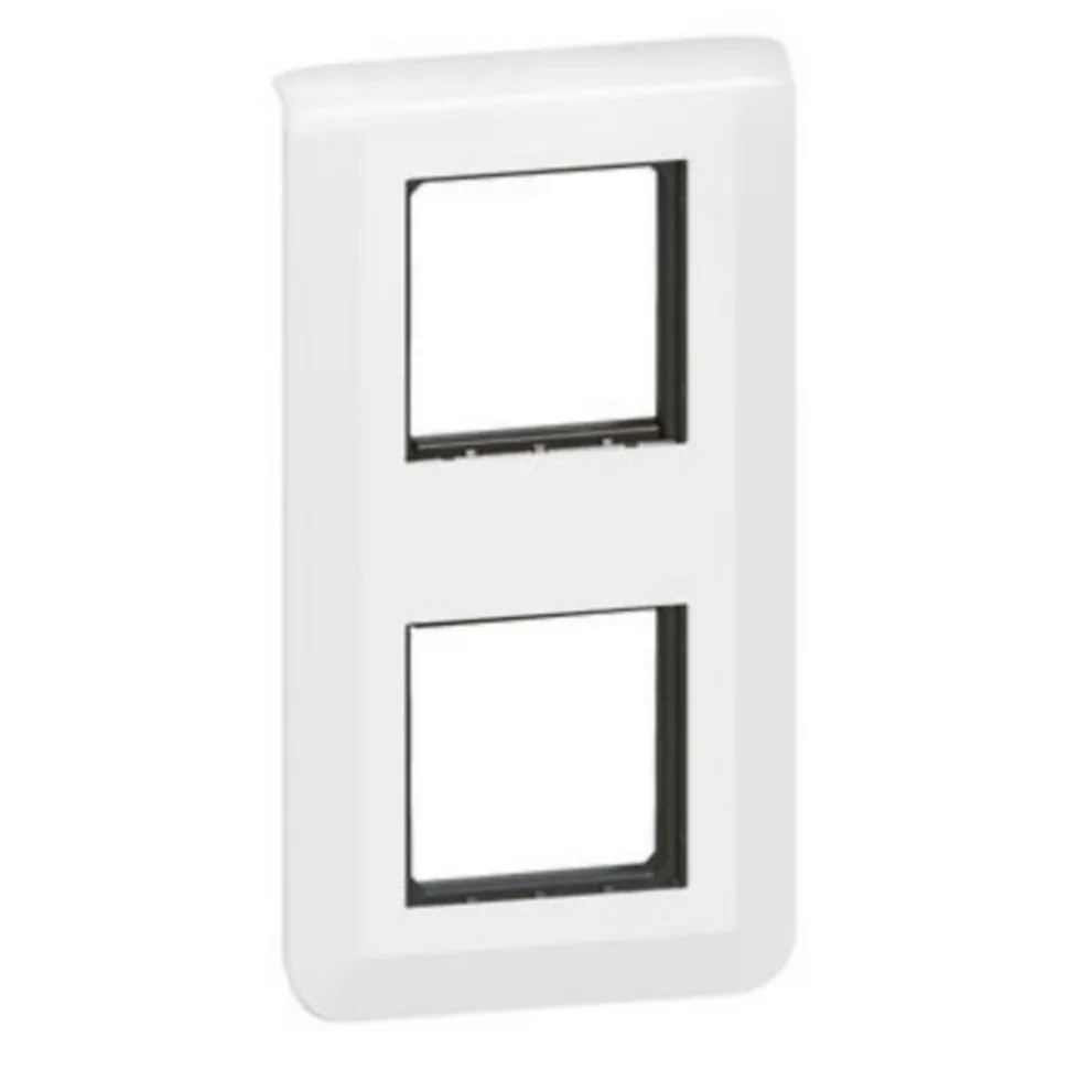 Plaque de finition 2x2 modules Legrand Mosaïc 0 994 73 coloris blanc l.153 x P.9 x H.82 mm