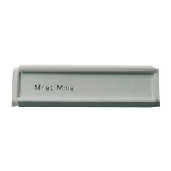 Plaquette d'identité Chapuis ID1 en PVC blanc L.94 x H.28 x Ép.8 mm