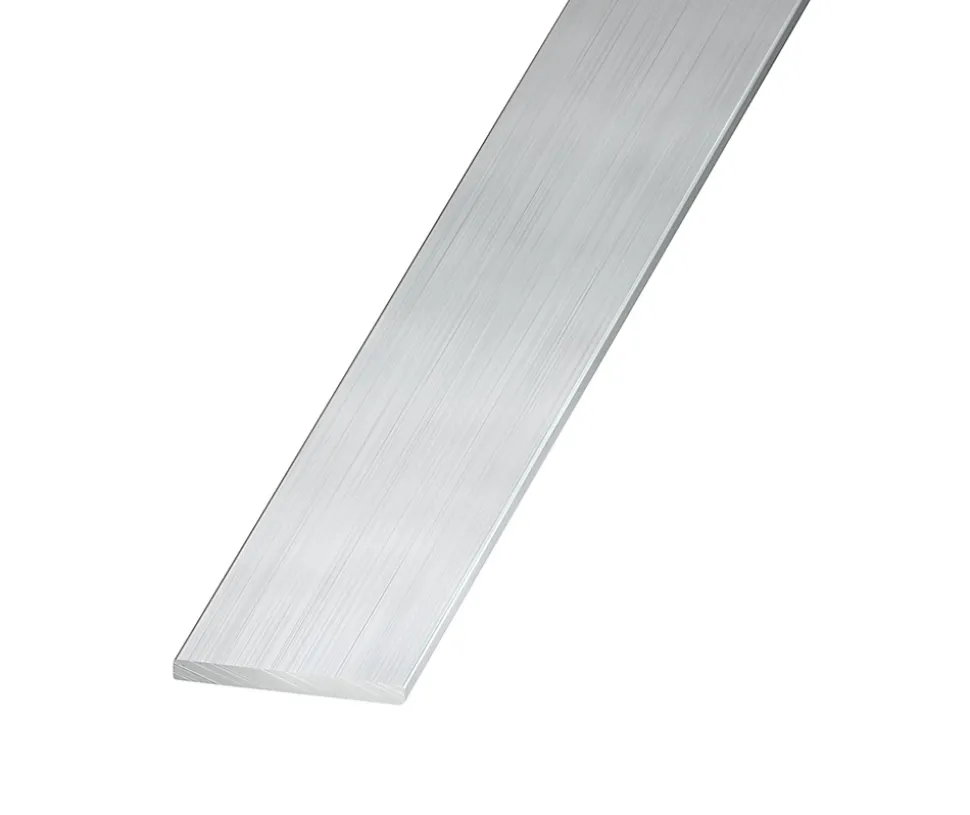 Plat aluminium brut effet argenté 35 x 2 mm, 2 m CQFD