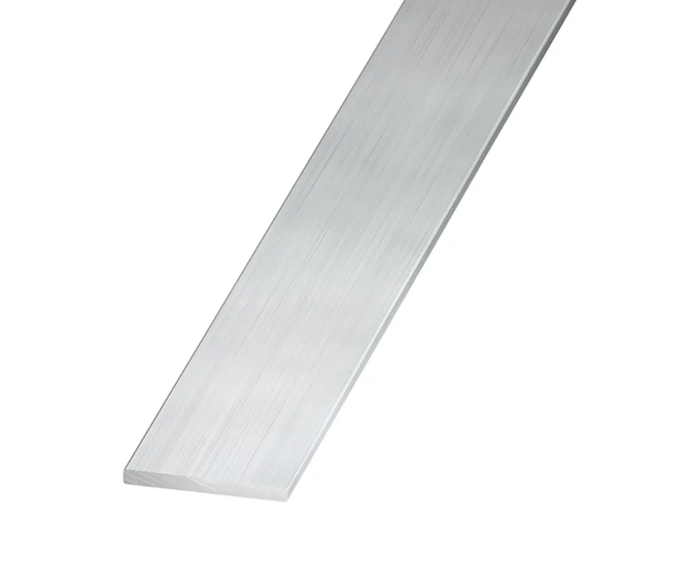 Plat aluminium brut effet argenté 15 x 2 mm, 1 m