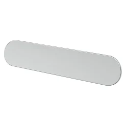 Poignée de meuble arrondi GoodHome Minzh aluminium effet chromé gris l.121mm x l.25mm x H. 16mm entraxe 96mm