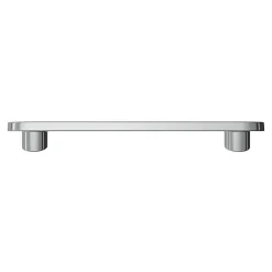 Poignée de meuble arrondi GoodHome Minzh aluminium mat noir l.153mm x l.25mm x H. 16mm entraxe 128mm