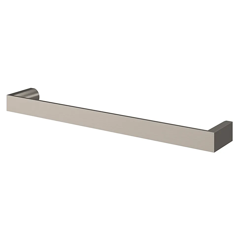 Poignée de meuble Droit GoodHome Dotz effet nickel satin gris l.169mm x l.12mm x H. 27mm entraxe 160mm