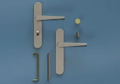 Poignée de meuble Droit GoodHome Keri effet laiton satin doré l.138mm x l.11mm x H. 27mm entraxe 128mm