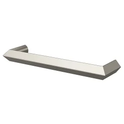 Poignée de meuble Droit GoodHome Keri effet nickel satin gris l.106mm x l.11mm x H. 27mm entraxe 96mm