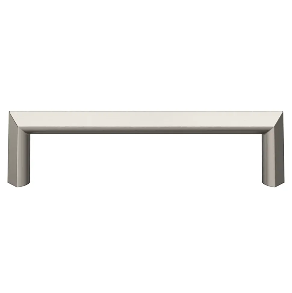 Poignée de meuble Droit GoodHome Keri effet nickel satin gris l.106mm x l.11mm x H. 27mm entraxe 96mm