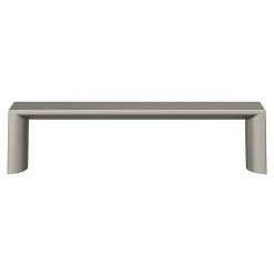 Poignée de meuble Droit GoodHome Dotz effet nickel satin gris l.104mm x l.14mm x H. 26mm entraxe 96mm