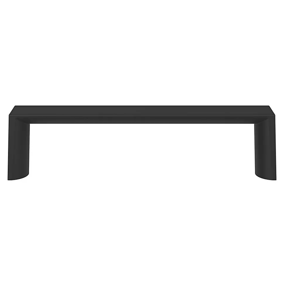 Poignée de meuble Droit GoodHome Dotz mat noir l.104mm x l.14mm x H. 26mm entraxe 96mm
