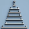 Poignée de meuble en T GoodHome Dizel acier effet nickel satin gris l.264mm x l.12mm x H. 35mm entraxe 224mm