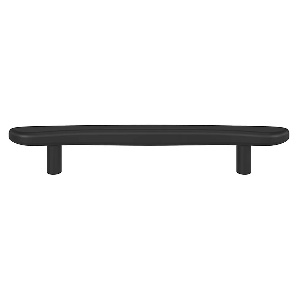 Poignée de meuble en T GoodHome Armel aluminium mat noir l.190mm x l.17mm x H. 30mm entraxe 128mm