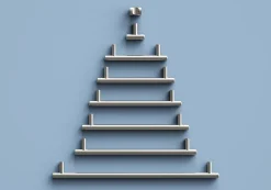 Poignée de meuble en T GoodHome Dizel acier effet nickel satin gris l.200mm x l.12mm x H. 35mm entraxe 160mm
