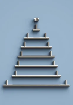 Poignée de meuble en T GoodHome Dizel acier effet nickel satin gris l.200mm x l.12mm x H. 35mm entraxe 160mm