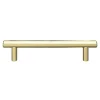 Poignée de meuble en T GoodHome Dizel acier effet laiton satin doré l.168mm x l.12mm x H. 35mm entraxe 128mm