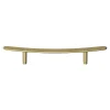 Poignée de meuble en T GoodHome Meham effet laiton doré l.220mm x l.20mm x H. 35mm entraxe 128mm