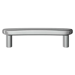 Poignée de meuble en T GoodHome Armel aluminium effet chromé gris l.120mm x l.17mm x H. 30mm entraxe 96mm