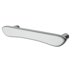Poignée de meuble en T GoodHome Armel aluminium effet chromé gris l.120mm x l.17mm x H. 30mm entraxe 96mm