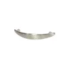 Poignée de meuble nœud Diss effet nickel satin gris l.124mm x l.18mm x H. 25mm entraxe 96mm
