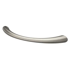 Poignée de meuble nœud GoodHome Primel effet nickel satin gris l.114mm x l.11mm x H. 27mm entraxe 96mm