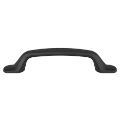 Poignée de meuble nœud GoodHome Govlin aluminium mat noir l.131mm x l.19mm x H. 24mm entraxe 96mm