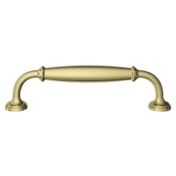 Poignée de meuble nœud GoodHome Ruis effet chromé gris l.148mm x l.20mm x H. 38mm entraxe 128mm