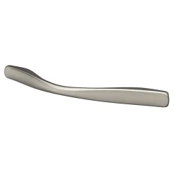 Poignée de meuble nœud GoodHome Ruis effet nickel satin gris l.137mm x l.10mm x H. 25mm entraxe 96mm