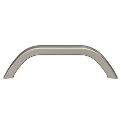 Poignée de meuble nœud GoodHome Irvil aluminium effet nickel satin gris l.110mm x l.12mm x H. 30mm entraxe 96mm