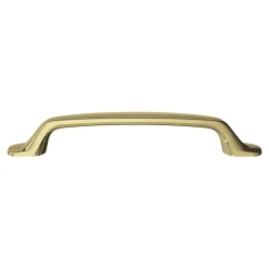 Poignée de meuble nœud GoodHome Govlin aluminium effet laiton doré l.164mm x l.20mm x H. 24mm entraxe 128mm