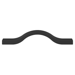 Poignée de meuble nœud GoodHome Prat aluminium mat noir l.130mm x l.10mm x H. 24mm entraxe 96mm