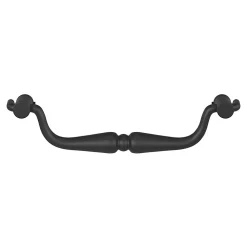Poignée de meuble nœud GoodHome Kilhog mat noir l.143mm x H. 35mm entraxe 128mm