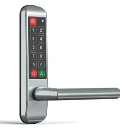 Poignée électronique serrure à code Easykey DOM serrure inox porte intérieure 50 mm sans clé