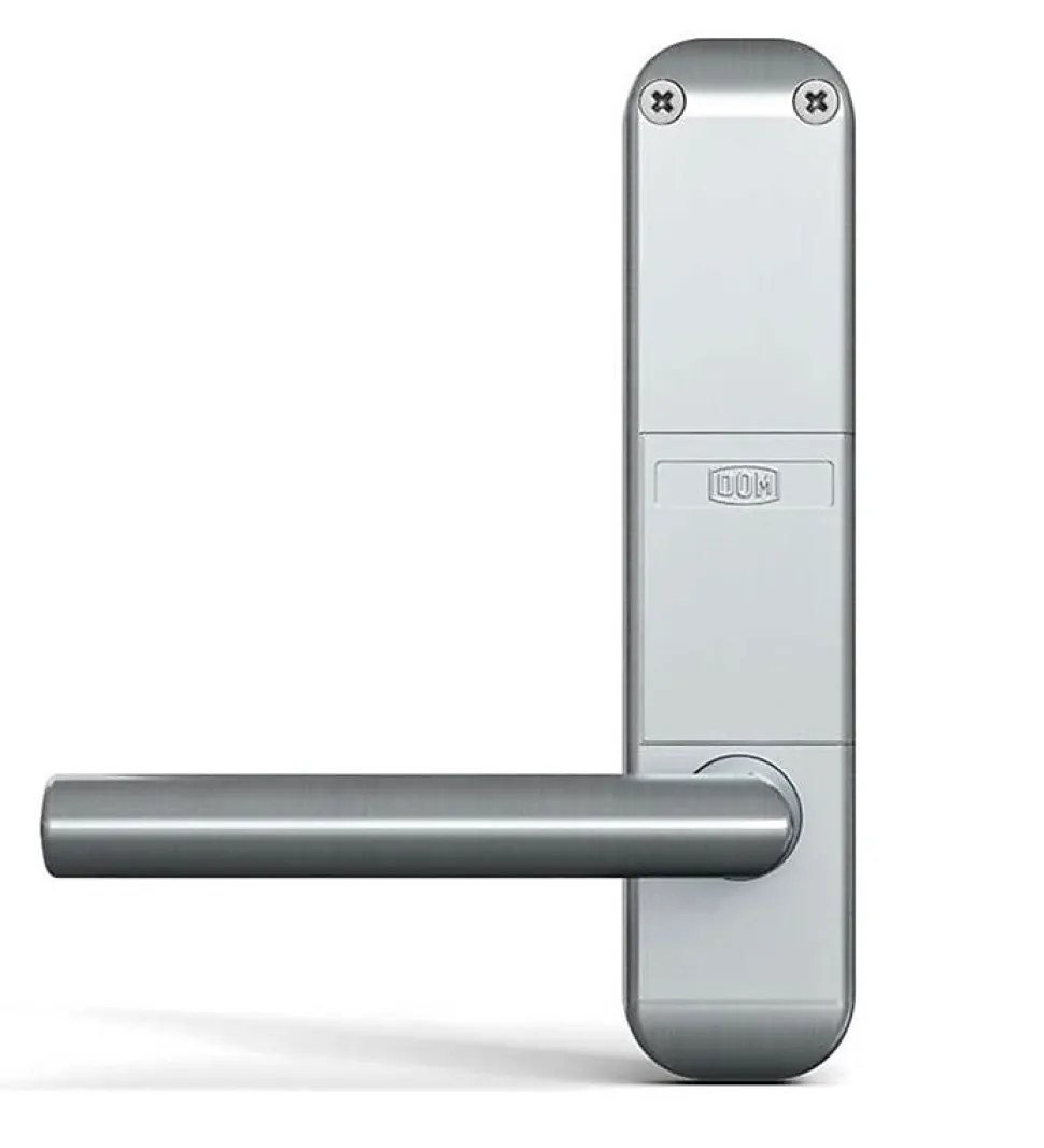 Poignée électronique serrure à code Easykey DOM serrure inox porte intérieure 35 mm sans clé