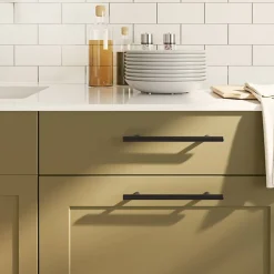 Poignées d armoire 10 pcs noir 160 mm acier inoxydable